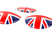 Накладки дверных ручек салона и бокса для очков MINI UK Red Flag (Английский Флаг)